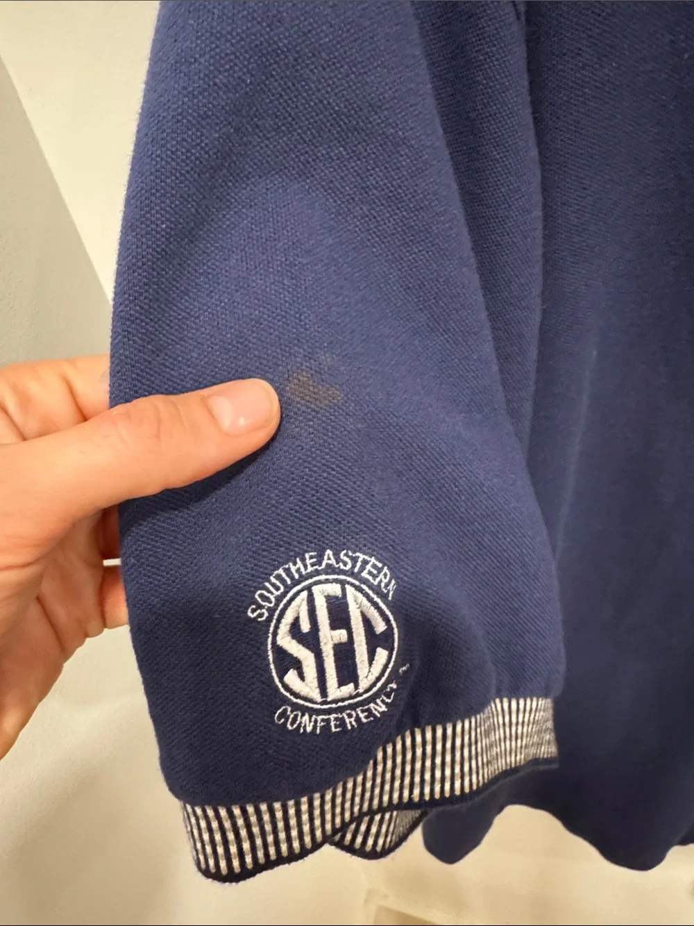 Vintage Antigua Auburn Tigers SEC Embroidered Polo Shirt Navy Blue Men’s XL